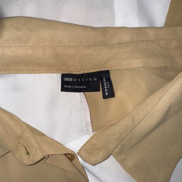 Asos Curve Two Tone Patch Pocket Shirt Size 26 - Picture 7 of 8